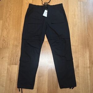 John Elliott Rip Stop Zip Cargo Pant / Black